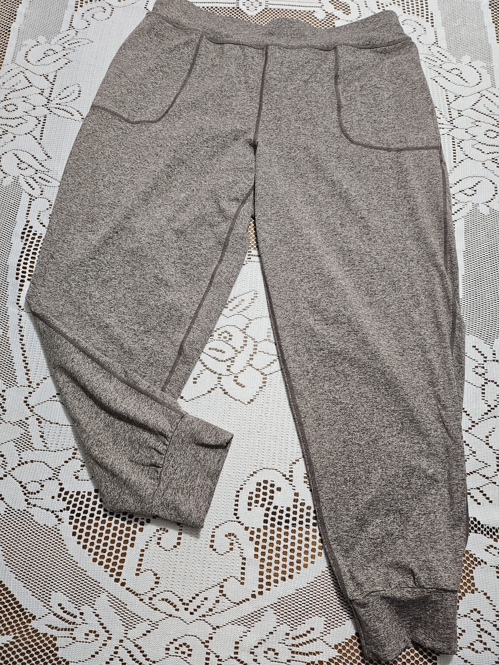 JoyLab Heathered Taupe Track Joggers